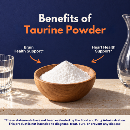 Pure Taurine Powder 1000mg, 250 Servings Pouch