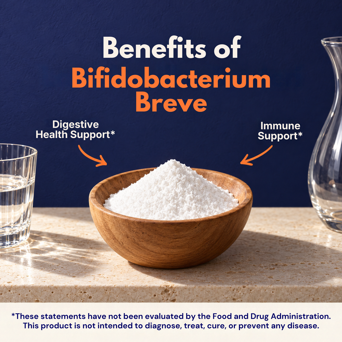 Bifidobacterium Breve Probiotic Powder, 100g Pouch