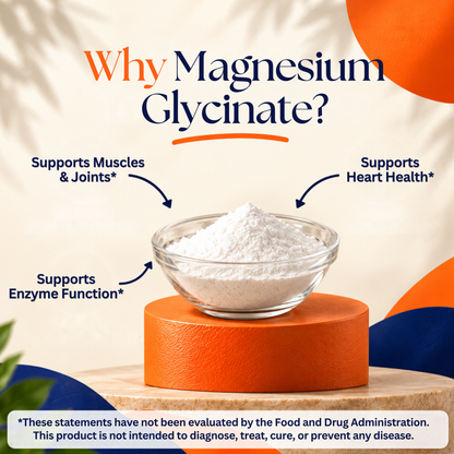 Magnesium Glycinate + Oxide Powder, 250g Pouch