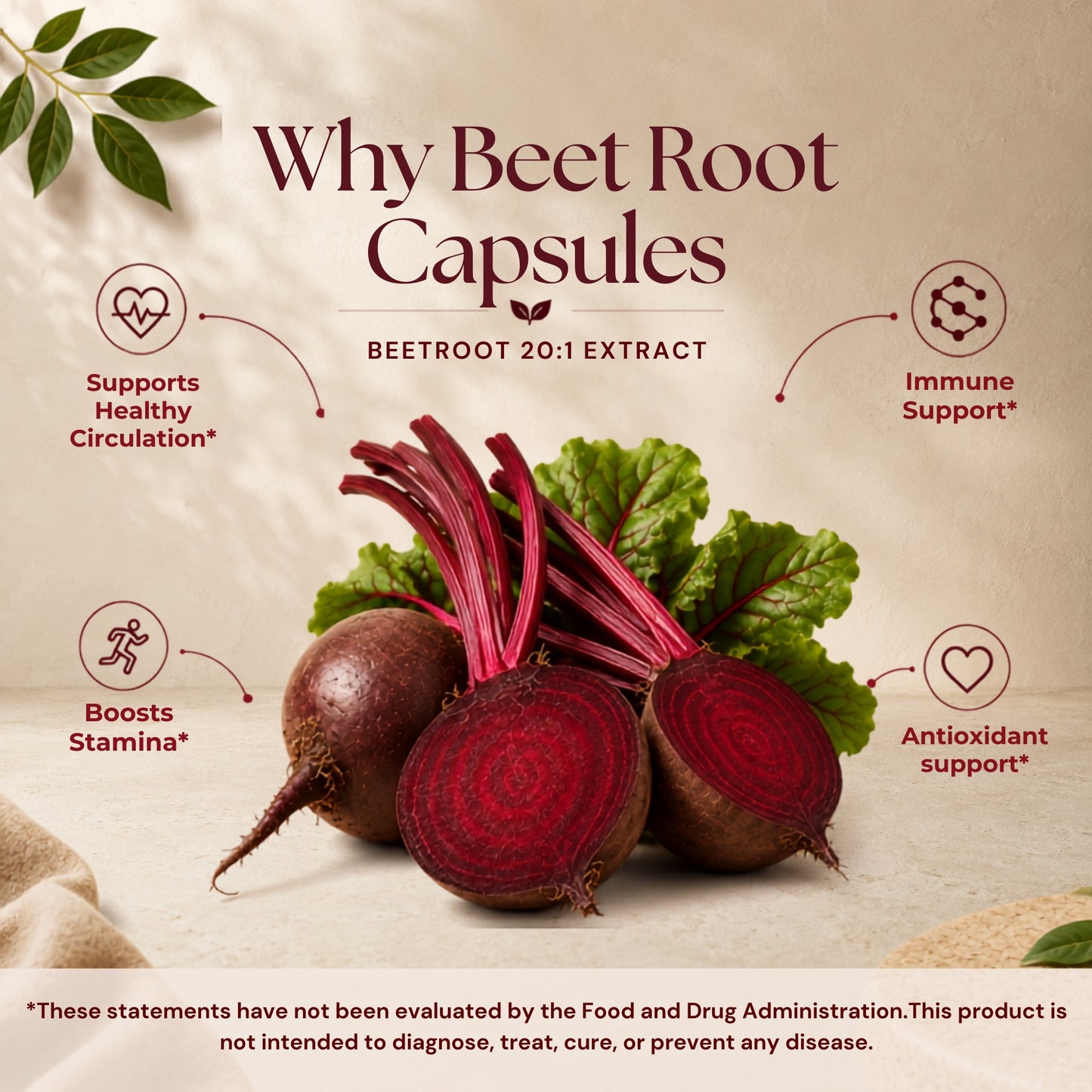 Vitamatic Beet Root 20:1 Extract capsules – beetroot dietary supplement