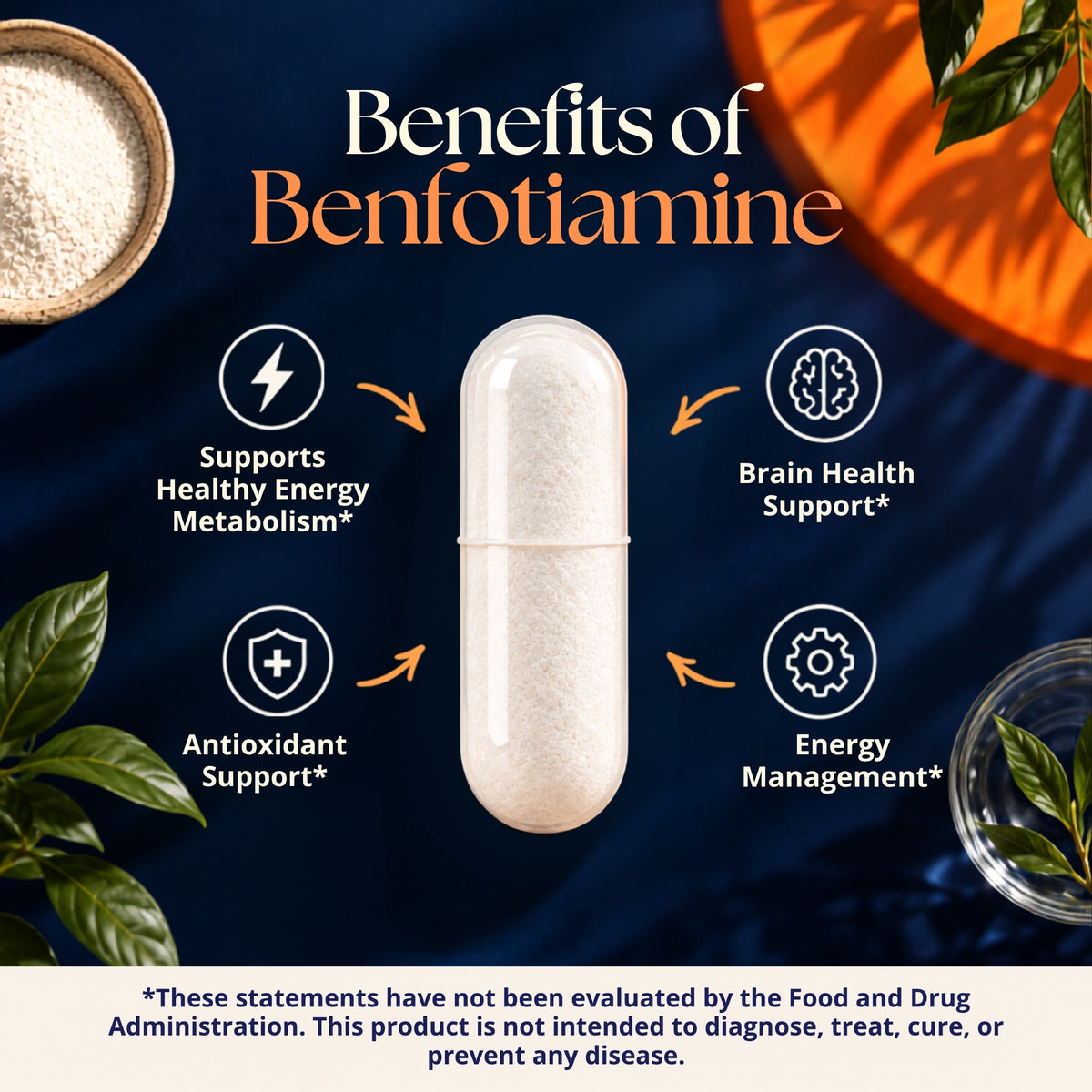 Benfotiamine 300mg Supplement, 90 Veg Capsules