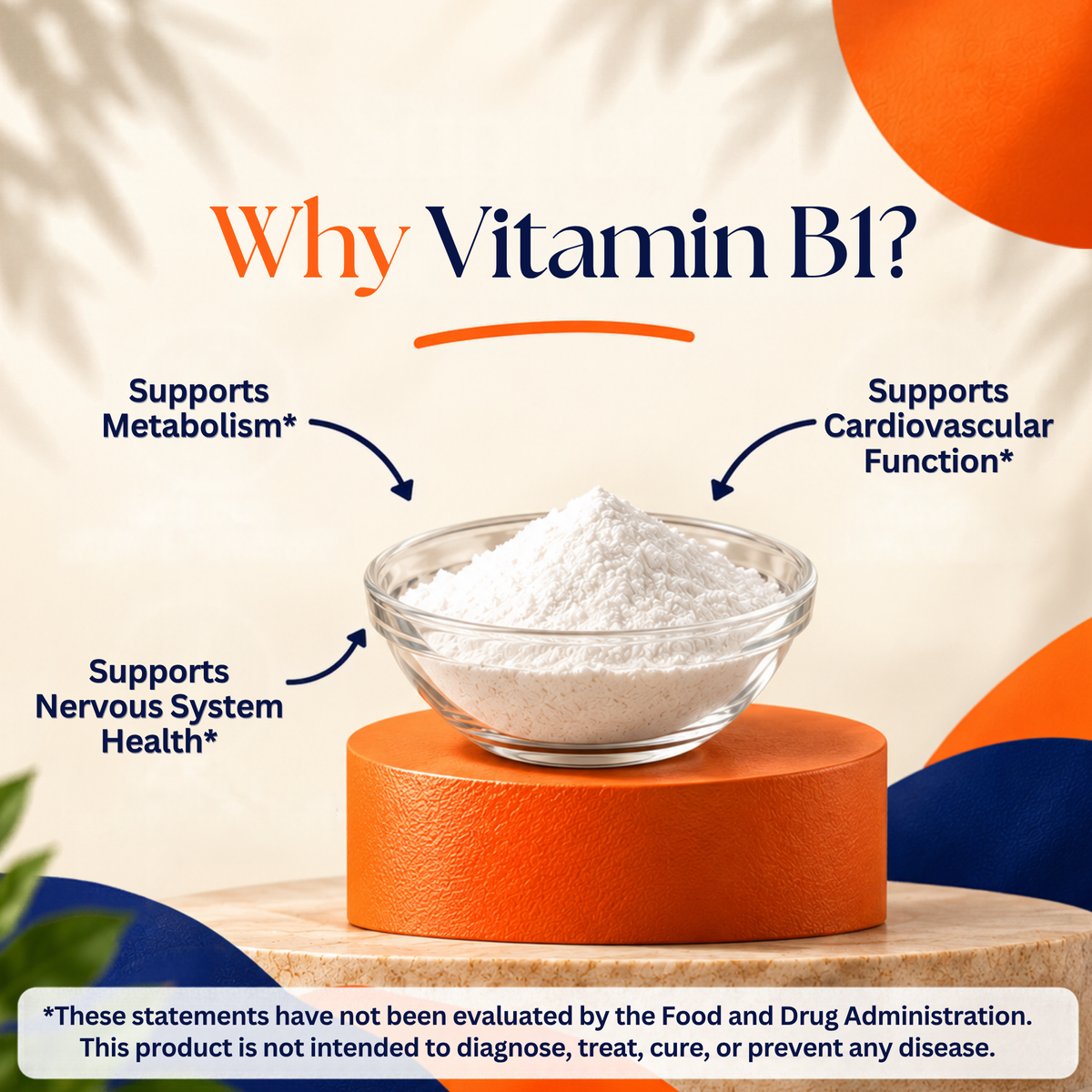 Vitamin B1 Powder Thiamine Mononitrate, 100g Pouch