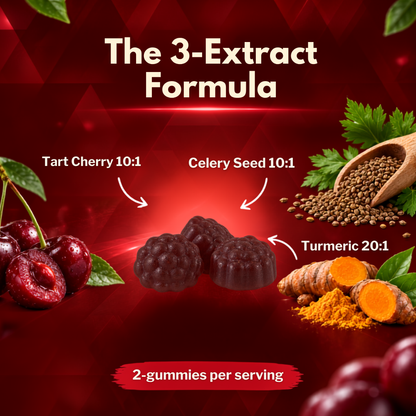 Vitamatic Vegan Tart Cherry + Celery Seed, 60 Gummies