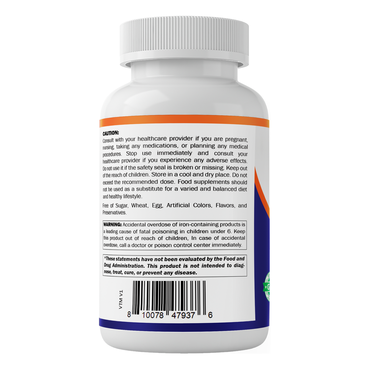 Ferrous Sulfate 325mg + Vitamin C 100mg Tablets