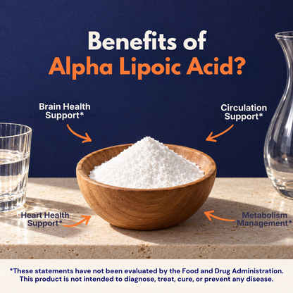 Alpha Lipoic Acid Powder 600mg Per Serving, 100g Pouch