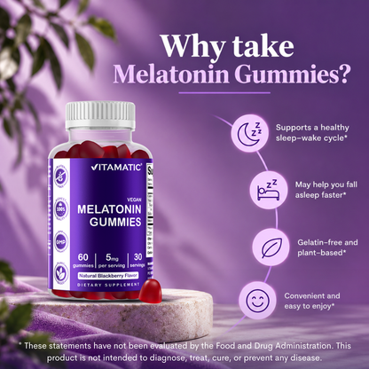 Vitamatic Melatonin 5mg Vegan Gummies, 60 Gummies