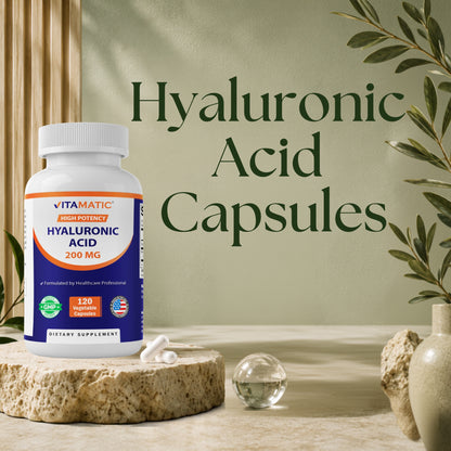 Vitamatic Hyaluronic Acid 200mg, 120 Capsules
