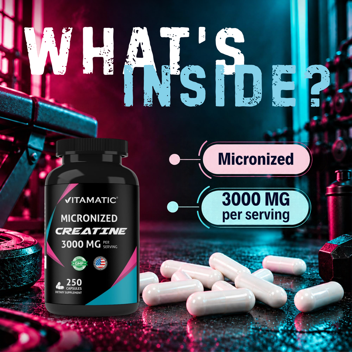 Micronized Creatine Monohydrate Capsules
