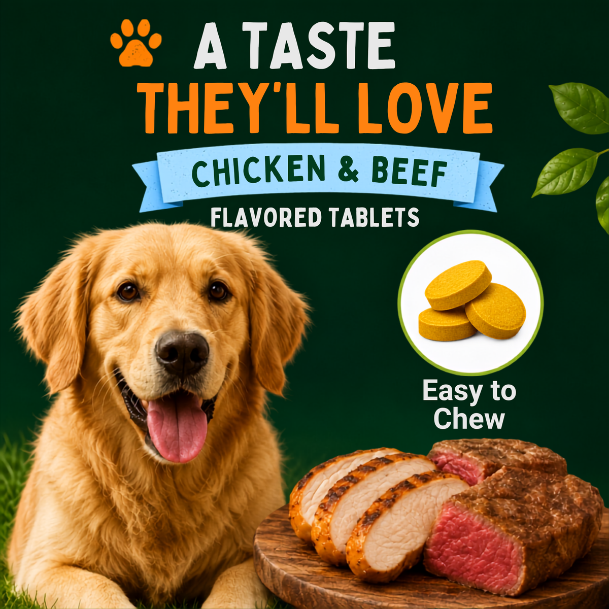 Turmeric+Collagen+Black Pepper for Dogs, 120 Tablets