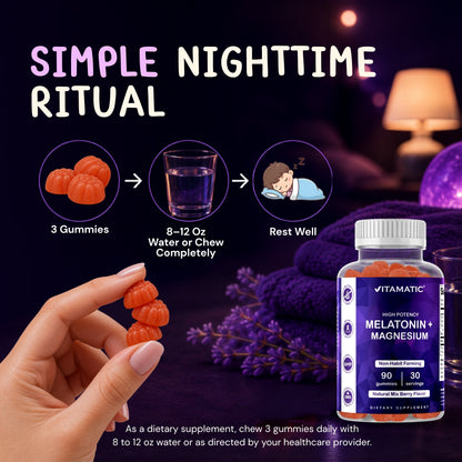 Vitamatic Melatonin 30mg with Magnesium 200mg Gummies