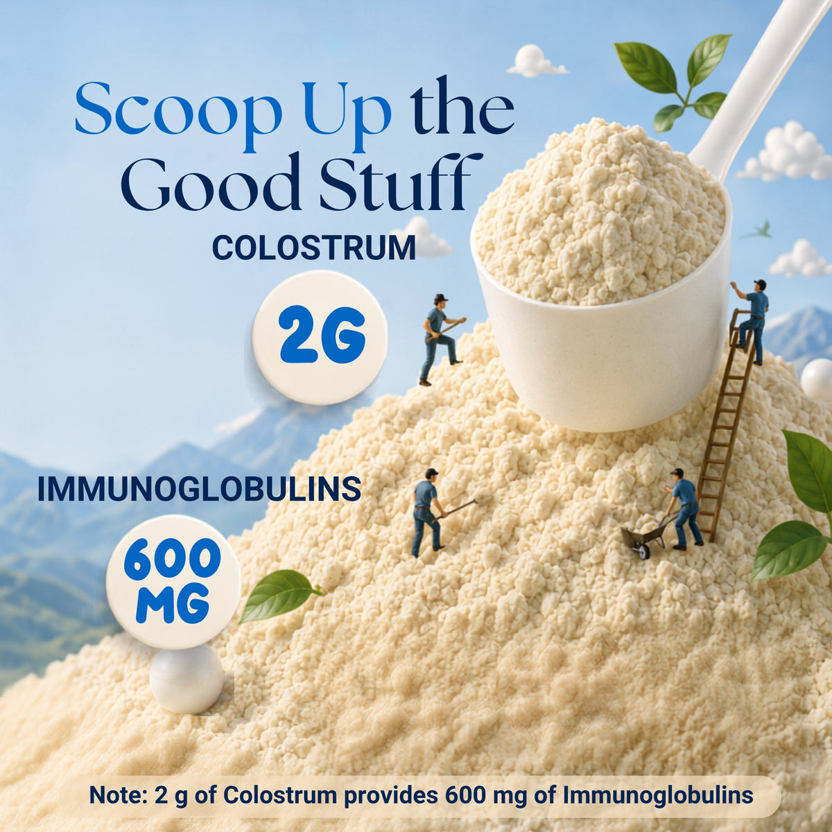 Bovine Colostrum 30% IgG Powder, 16 oz Pouch