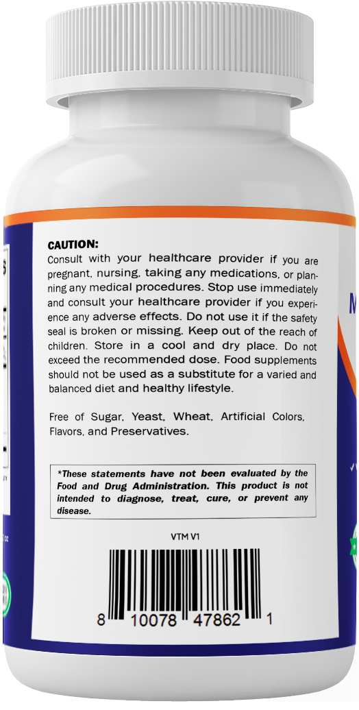 Vitamatic Multi Collagen Peptides Complex with Hyaluronic Acid, Vitamin C & Biotin, Types I, II, III, V & X Collagen, 240 Capsules