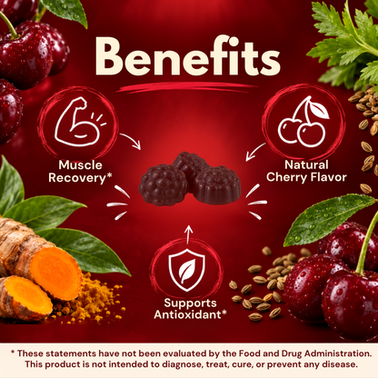 Vitamatic Vegan Tart Cherry + Celery Seed, 60 Gummies
