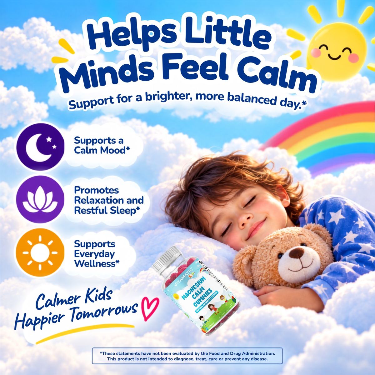 Vitamatic Sugar Free Kids Melatonin 1mg, 90 Gummies