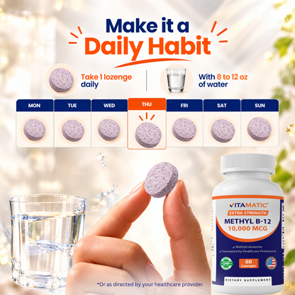 Methyl B12 10,000 mcg, 60 Lozenges