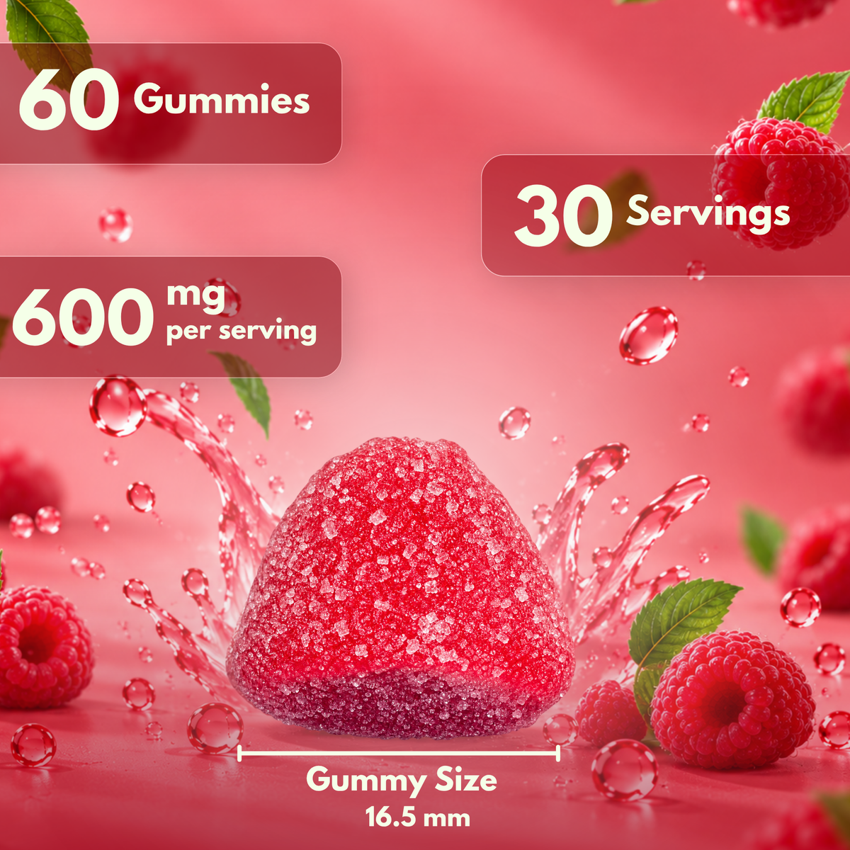 Vitamatic Magnesium Citrate 600mg, 60 Vegan Gummies