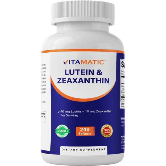 Vitamatic Lutein 40mg + Zeaxanthin 10mg, 240 Softgels