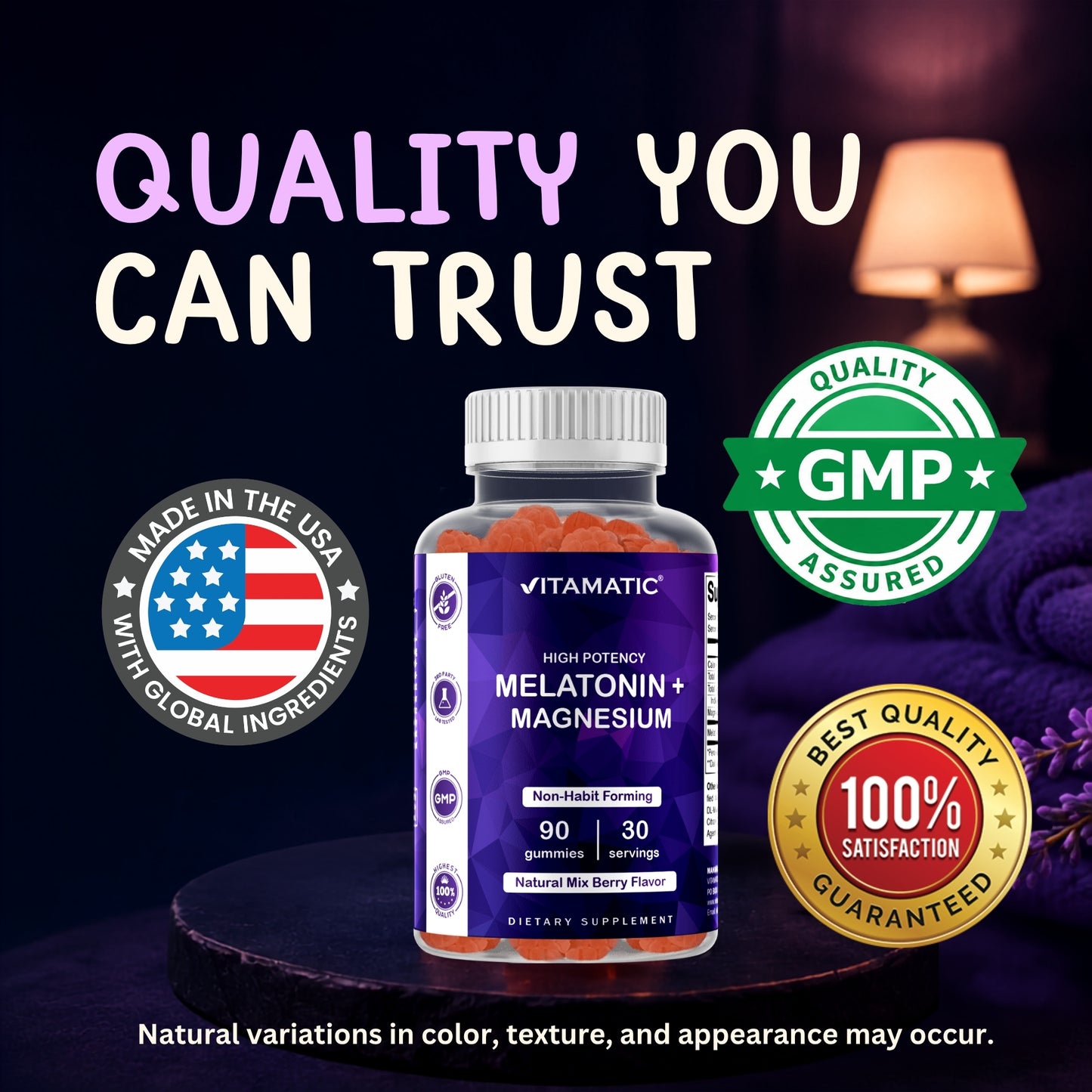 Vitamatic Melatonin 30mg with Magnesium 200mg Gummies