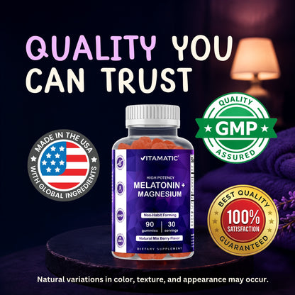 Vitamatic Melatonin 30mg with Magnesium 200mg Gummies