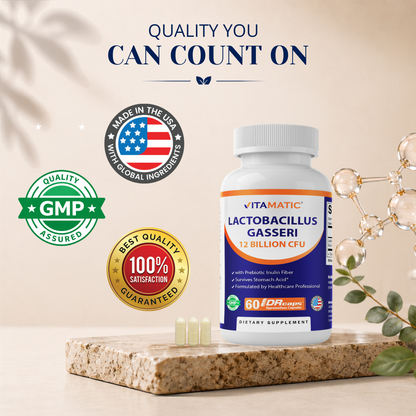 Lactobacillus Gasseri 12 Billion CFU, 60 DR Capsules