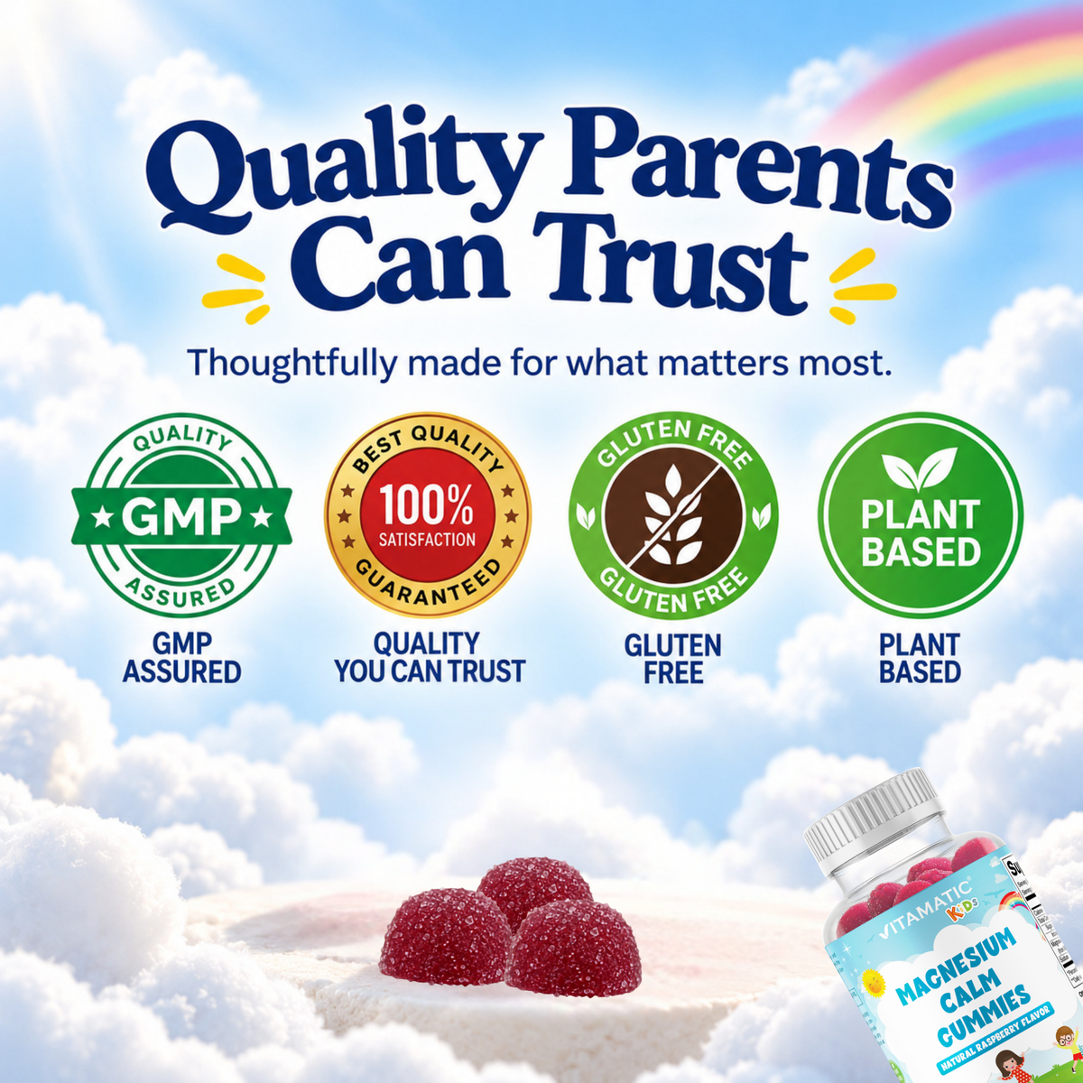 Vitamatic Sugar Free Kids Melatonin 1mg, 90 Gummies