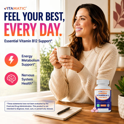 Vitamin B12 500 mcg Fast Dissolve 365 Tablets