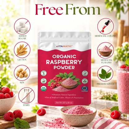Vitamatic Organic Raspberry Powder