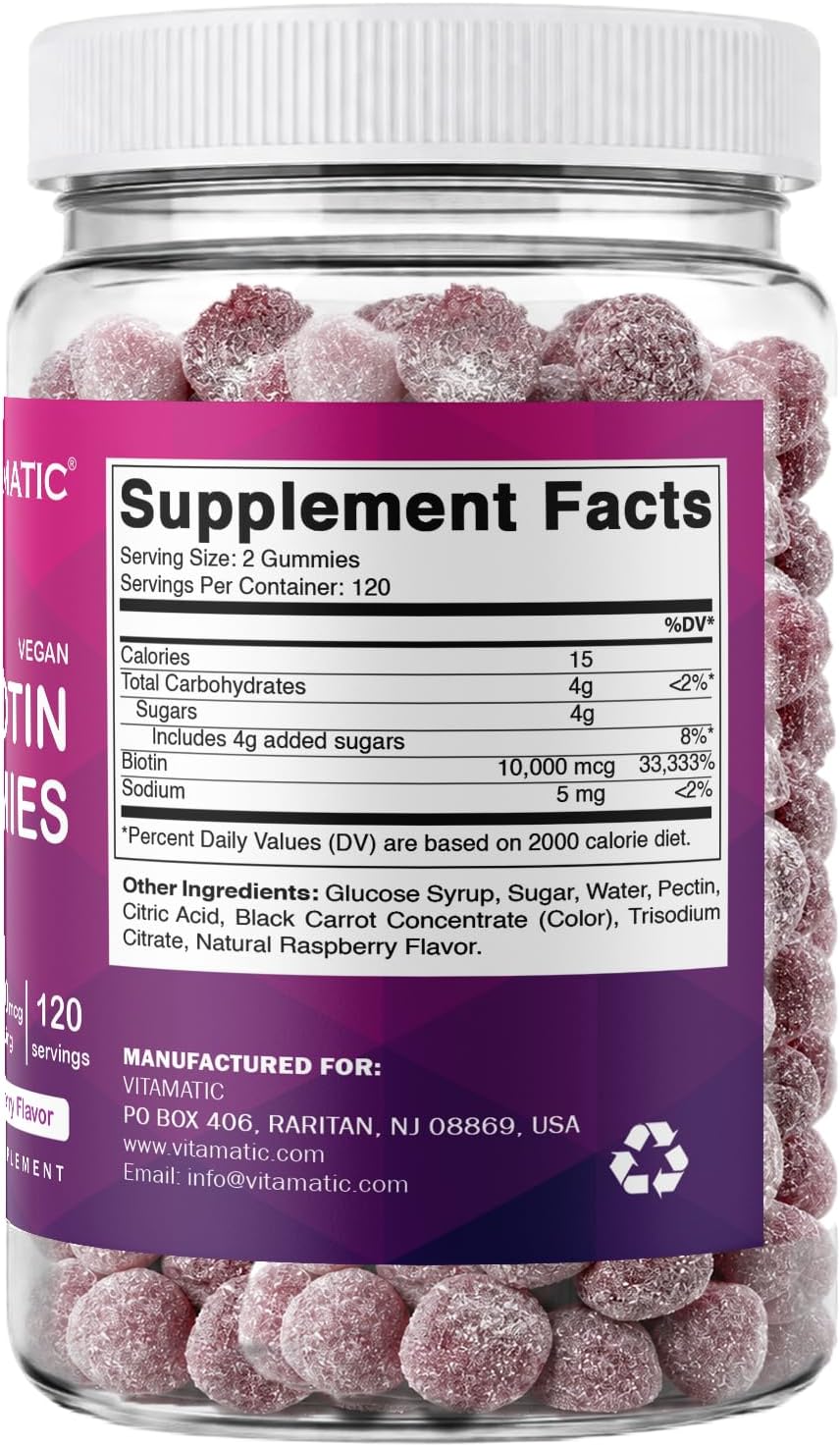 Biotin Gummies 10,000 mcg 240 ct