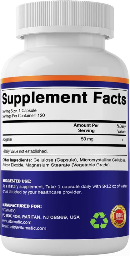 Apigenin 50 mg, 120 Capsules