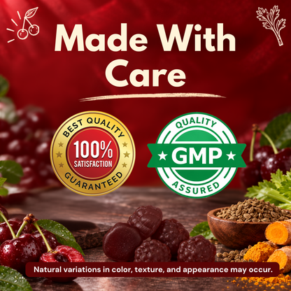 Vitamatic Vegan Tart Cherry + Celery Seed, 60 Gummies