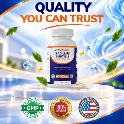 Bacillus Subtilis 10 Billion CFU, 60 DR Capsules