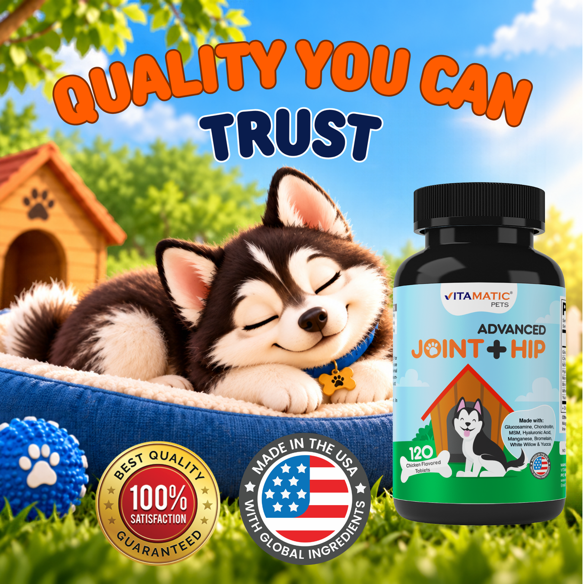 Maximum Strength Joint & Hip for Dogs, 120 Tablets
