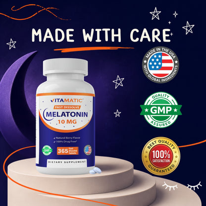 Vitamatic Melatonin 10mg Fast Dissolve, 365 Tablets