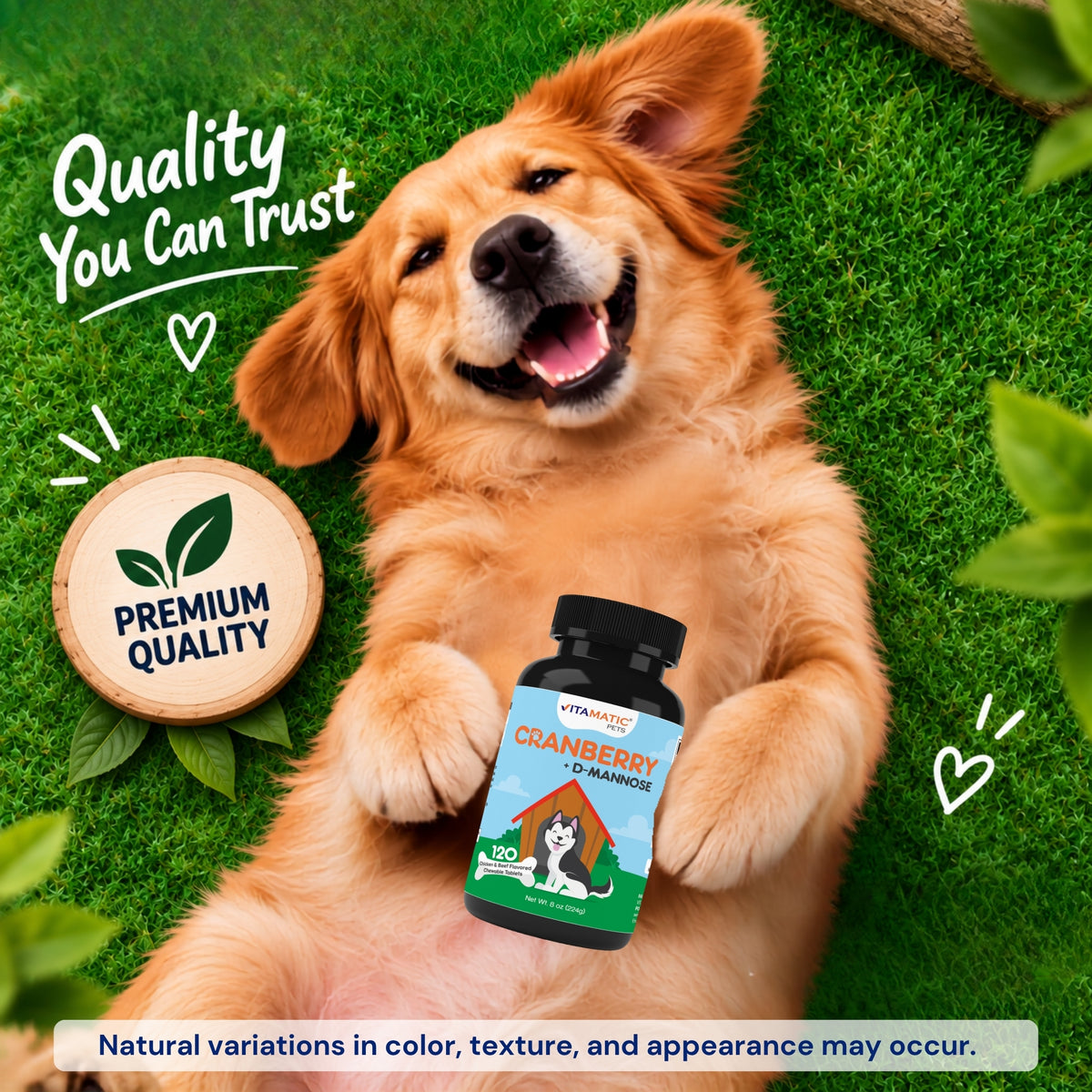 Vitamatic Cranberry for Dogs, 120 Chewable Tablets