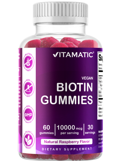Vitamatic Biotin 10,000 mcg per Serving, 60 Gummies