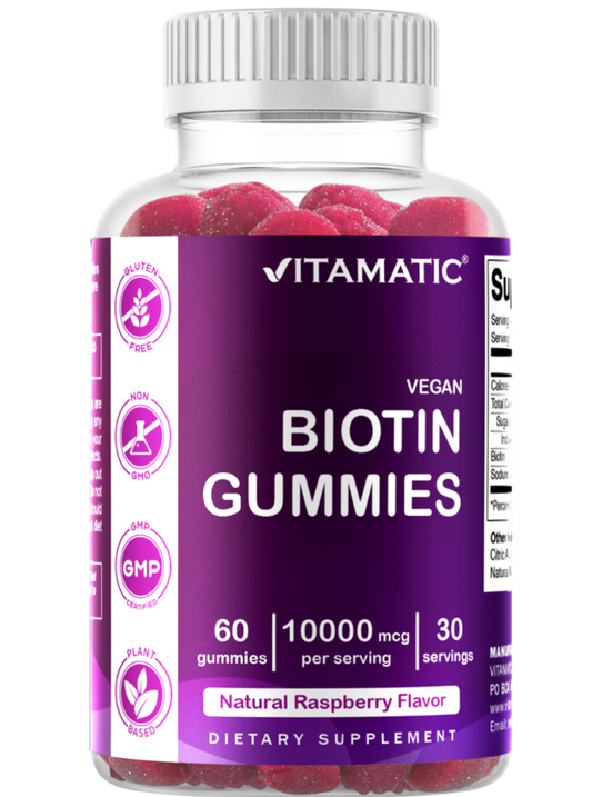 Vitamatic Biotin 10,000 mcg per Serving, 60 Gummies