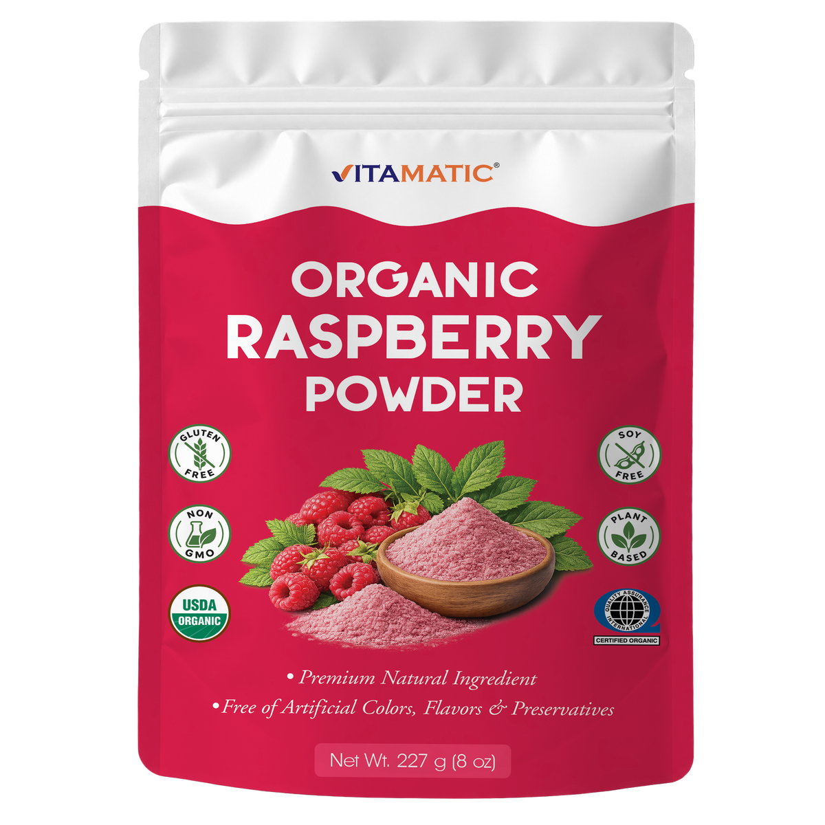 Vitamatic Organic Raspberry Powder