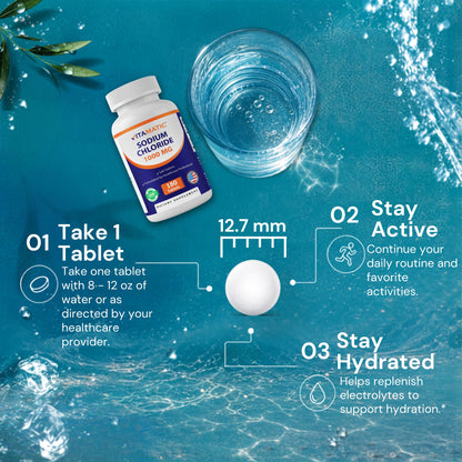 SODIUM CHLORIDE 1000 MG TABLETS SIZE 