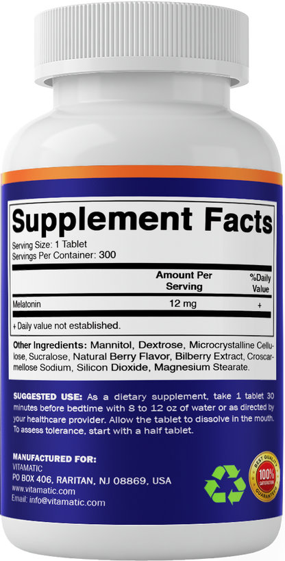 Melatonin 12mg Tablets