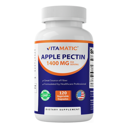 Apple Pectin 1400mg per Serving, 120 Capsules