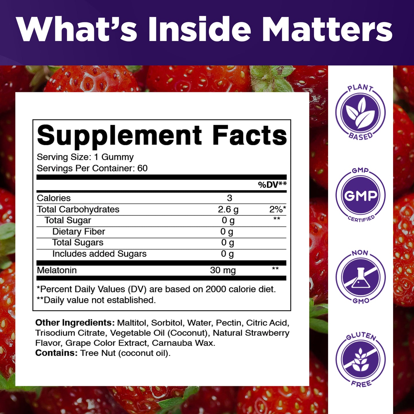 Sugar Free Melatonin 30mg - 60 Gummies