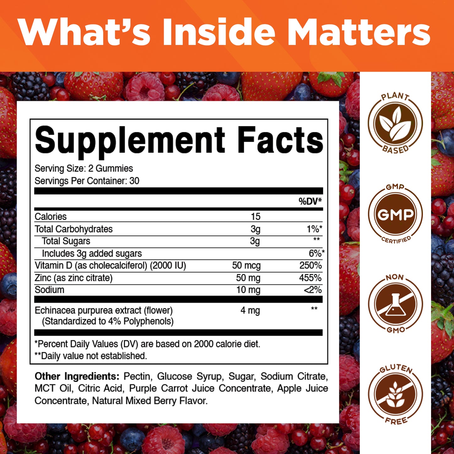 Zinc 50 mg - 60 Vegan Gummies