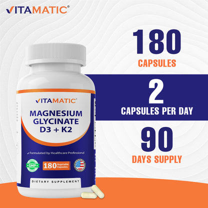 Magnesium Glycinate D3 & K2 Capsules