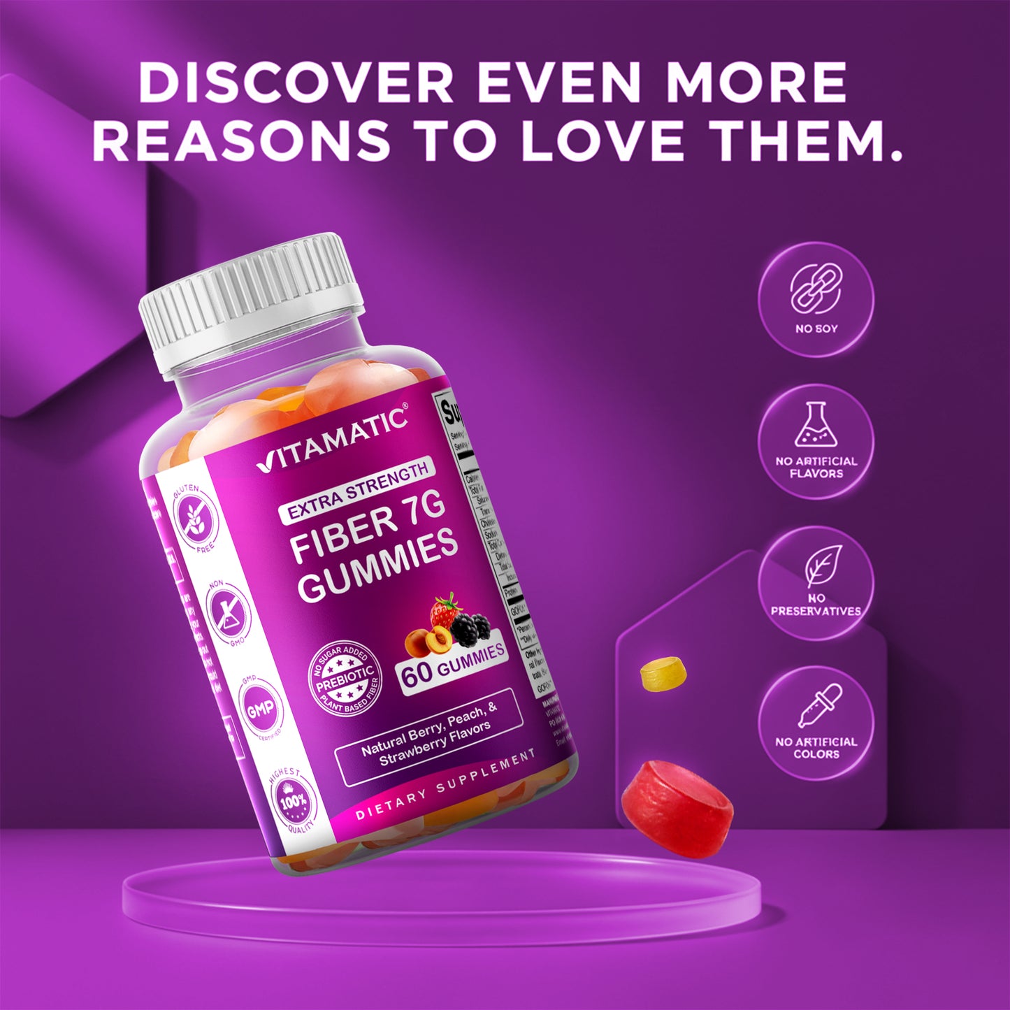 FIBER 7G (Beet Fos-pectin) - 60 Gummies