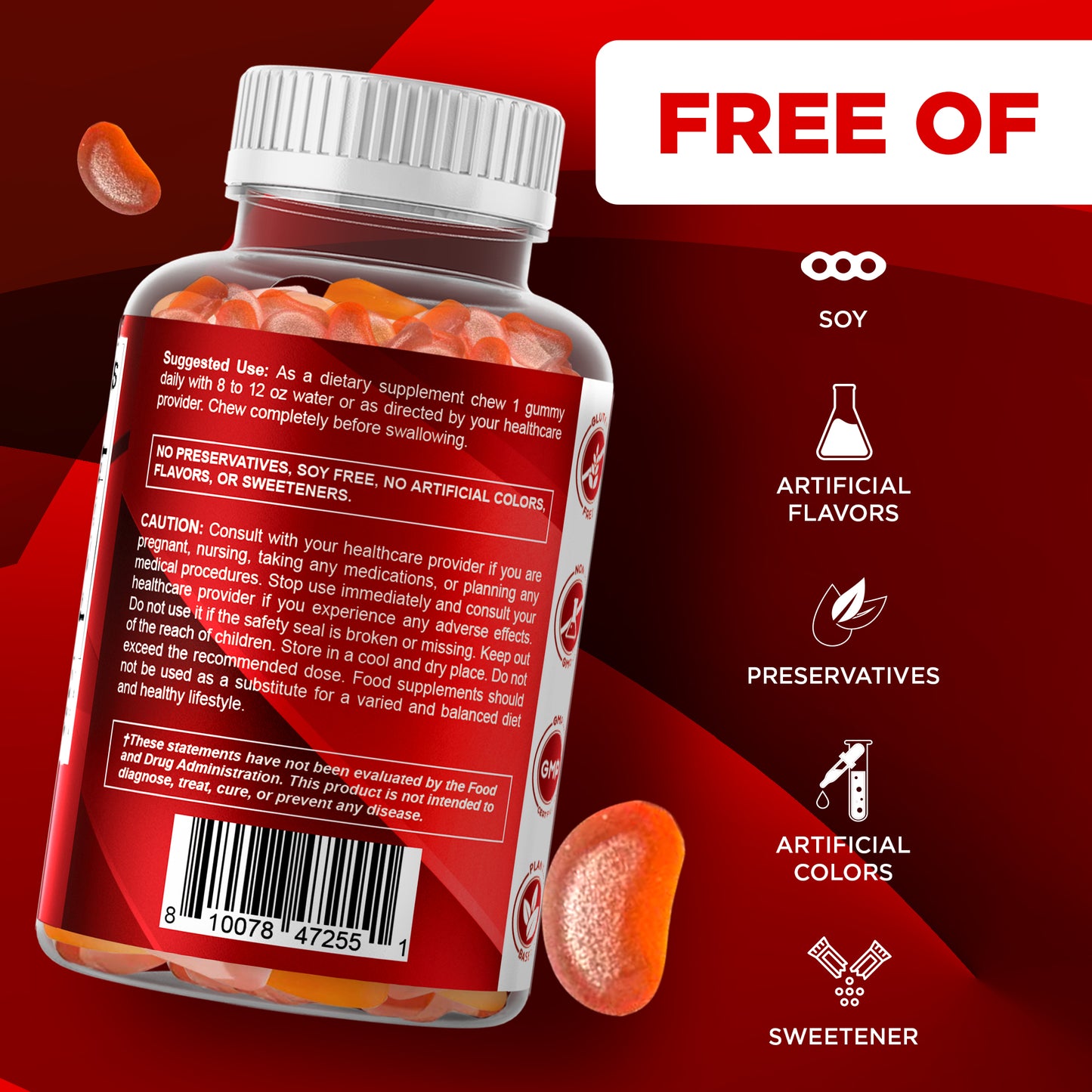 Sugar Free Vitamin A 25000 IU - 120 Gummies