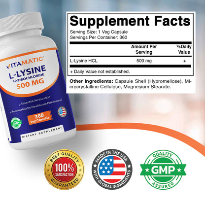 L-Lysine 500mg Capsules