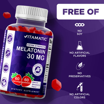 Sugar Free Melatonin 30mg - 60 Gummies