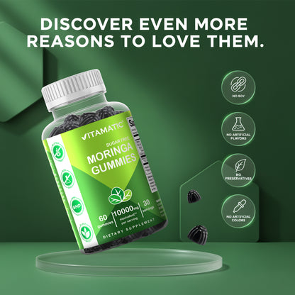 Moringa 100mg (50:1 Extract), Natural Mixed Fruit Flavor, 60 Gummies