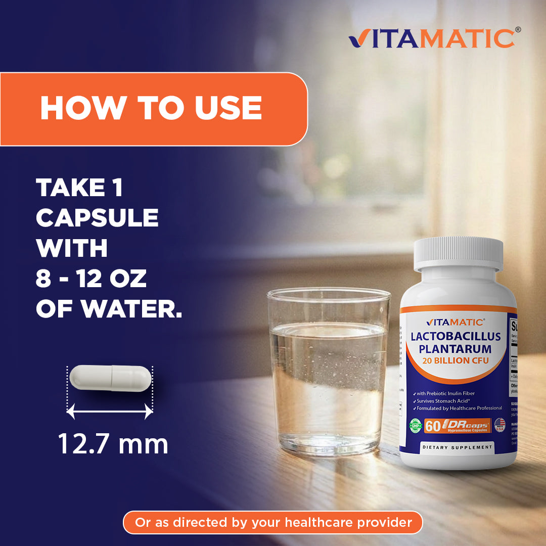 Lactobacillus Plantarum 20 Billion - 60 DR Capsule