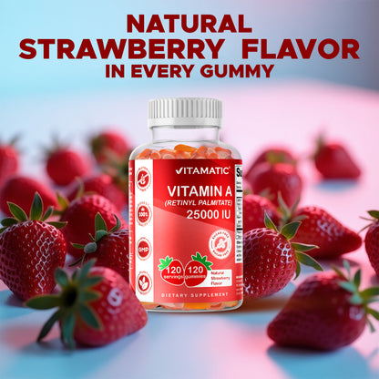 Vitamatic Sugar-Free Vitamin A 25000 IU, 120 Gummies